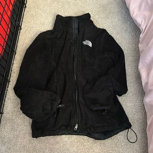 North face zip jacket black size small